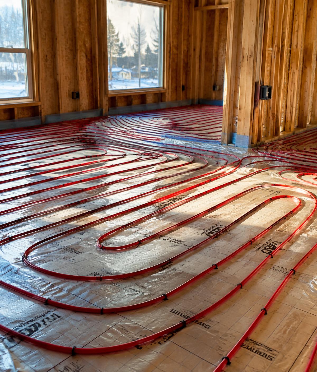 In-floor radiant layout